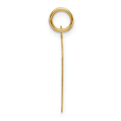 14k Plain Medium .013 Gauge Facing Left Engravable Boy Head Charm