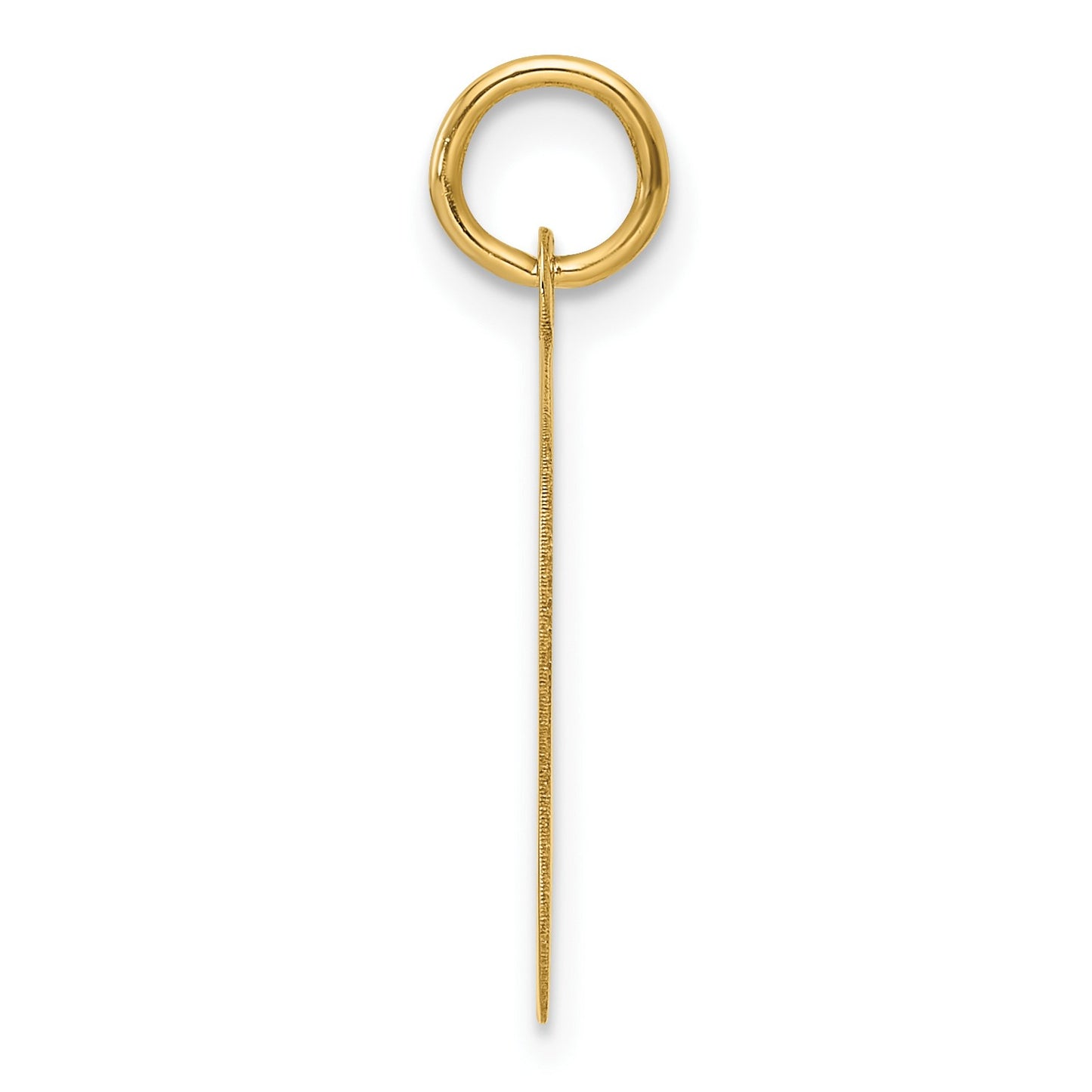 14k Plain Medium .013 Gauge Facing Left Engravable Girl Head Charm