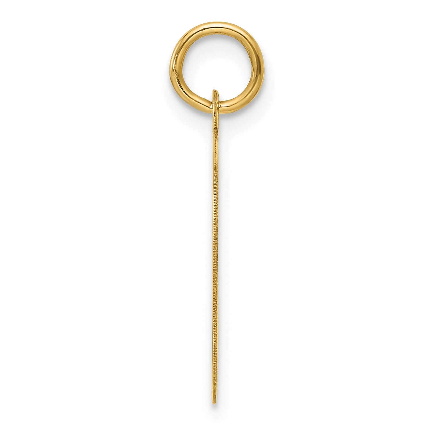 14k Plain Medium .013 Gauge Facing Left Engravable Girl Head Charm