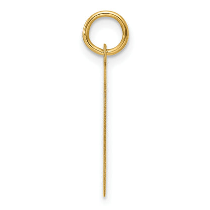 14k Plain Medium .013 Gauge Facing Left Engravable Girl Head Charm