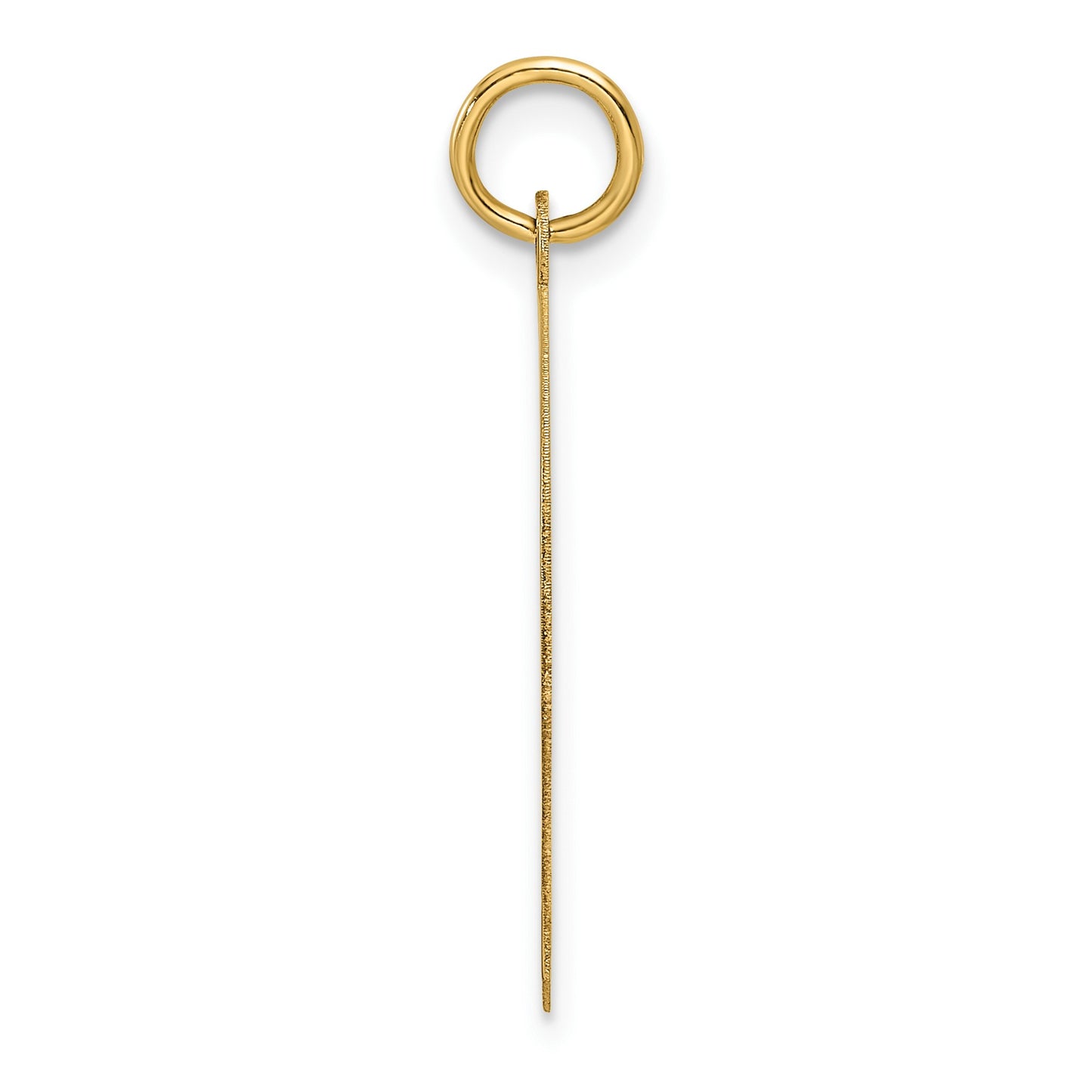 14k Plain Medium .013 Gauge Facing Left Engravable Boy Head Charm