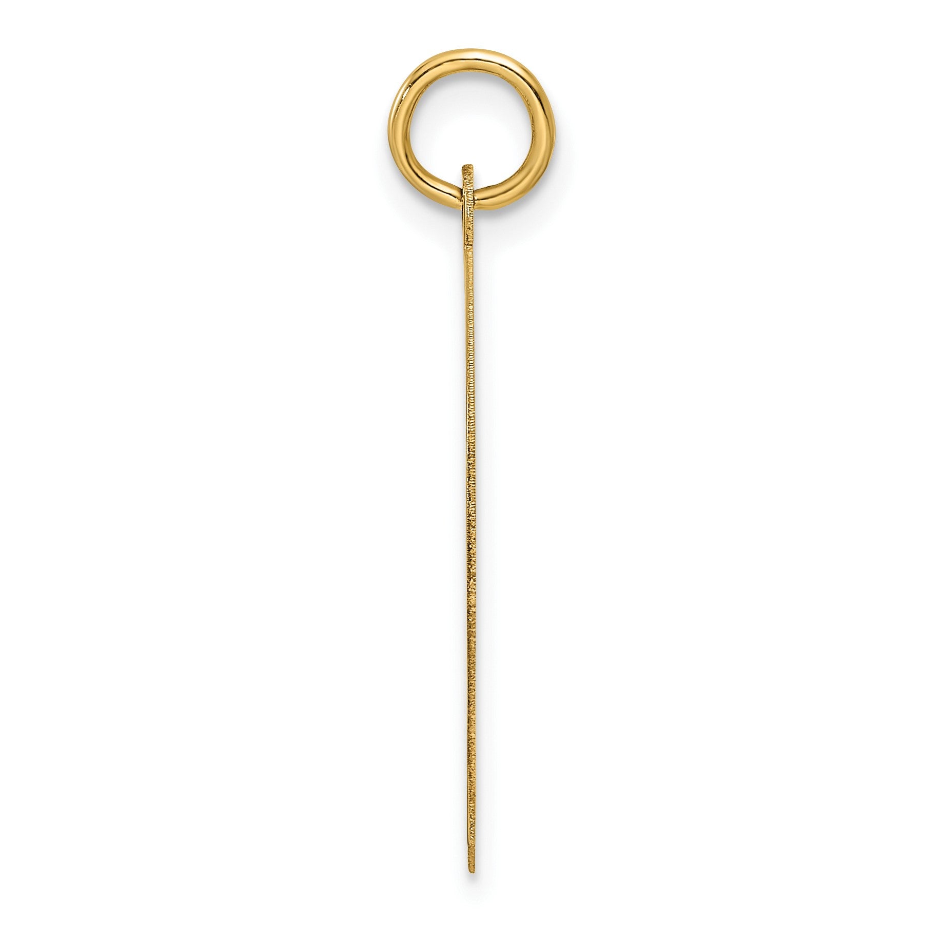 14k Plain Medium .013 Gauge Facing Left Engravable Boy Head Charm
