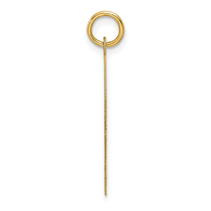14k Plain Medium .013 Gauge Facing Left Engravable Boy Head Charm