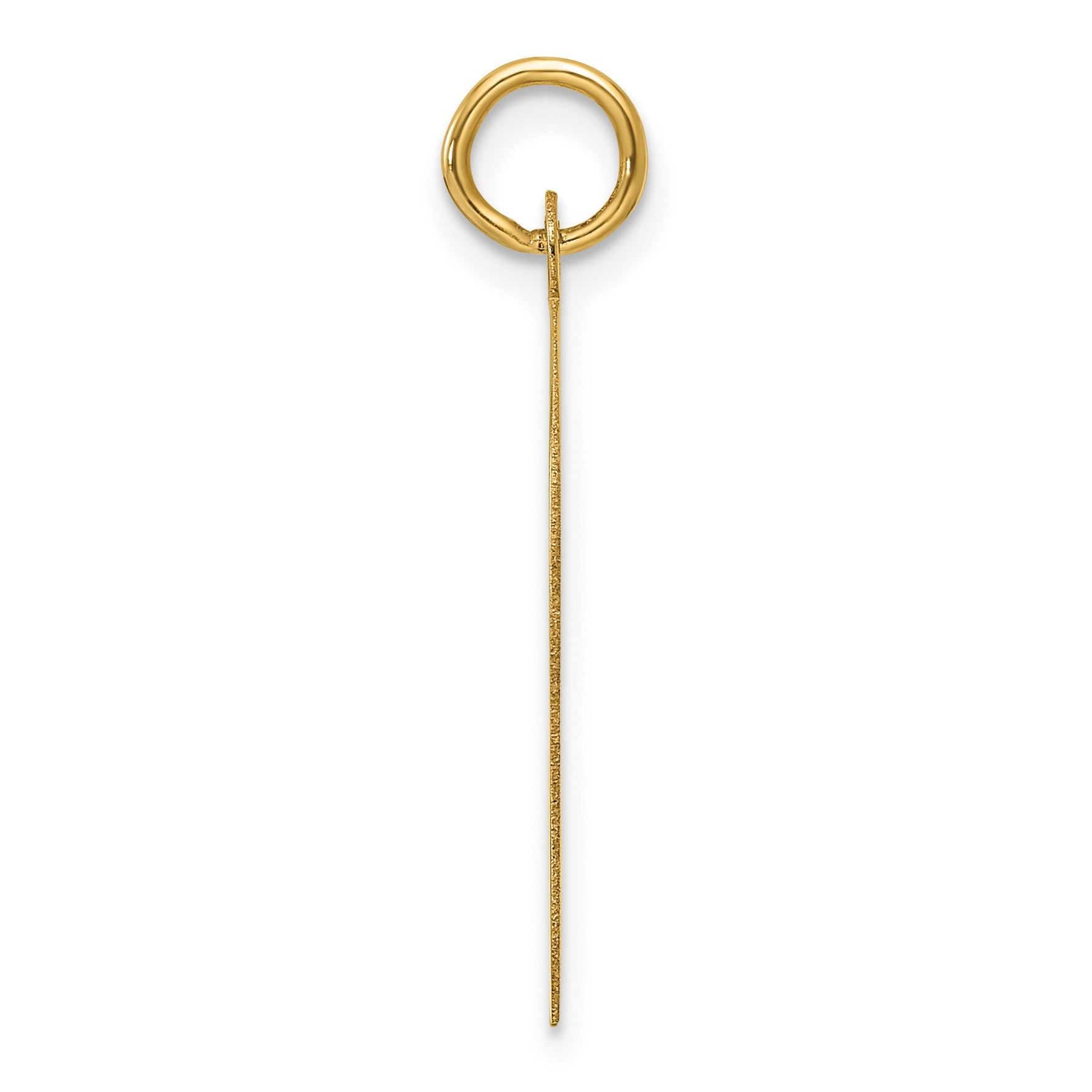 14k Plain Medium .013 Gauge Facing Left Engravable Girl Head Charm