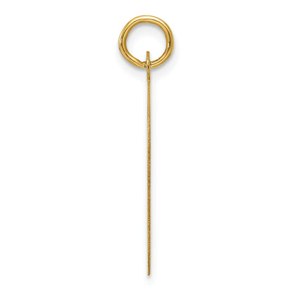 14k Plain Medium .013 Gauge Facing Left Engravable Girl Head Charm