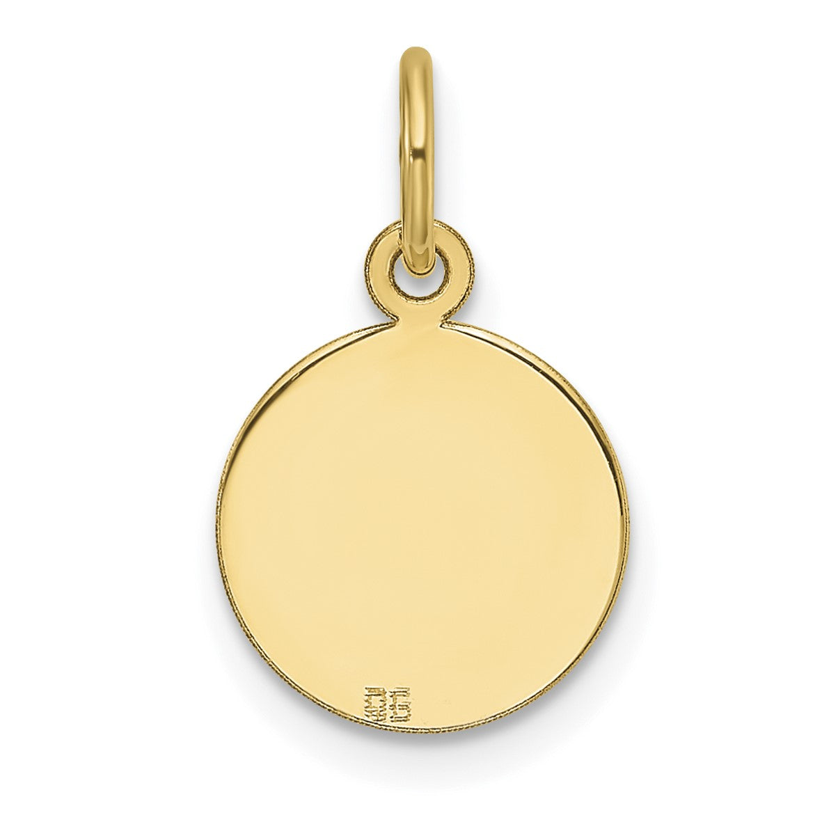 14k Plain .011 Gauge Round Engravable 10.6mm Disc Charm