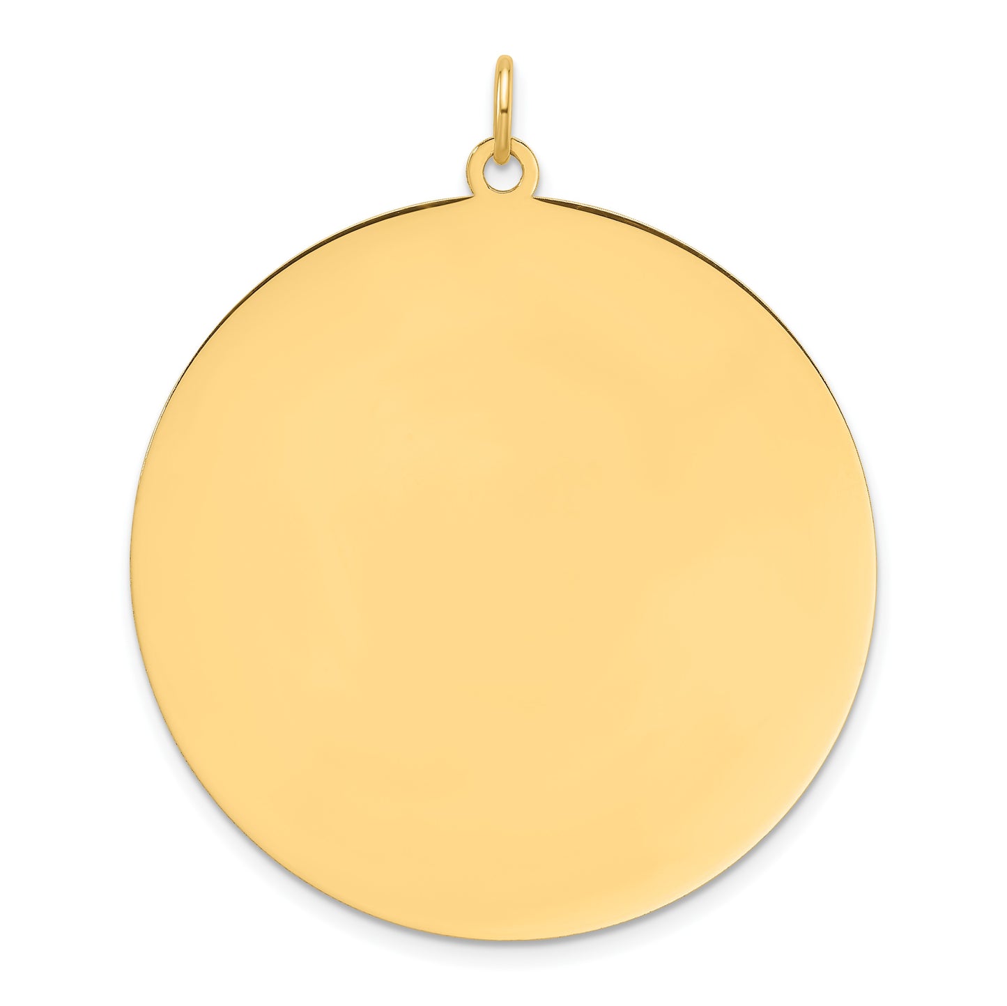 14k Plain .011 Gauge Round Engravable 38.3mm Disc Charm