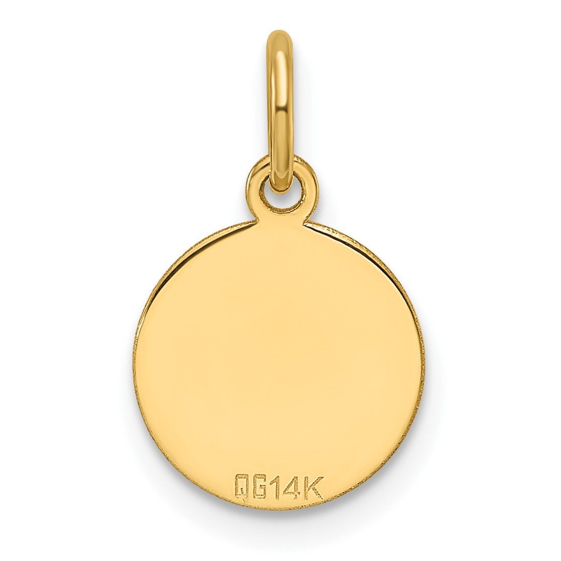 14k Etched Edge .013 Gauge Engravable Round 10.1mm Disc Charm