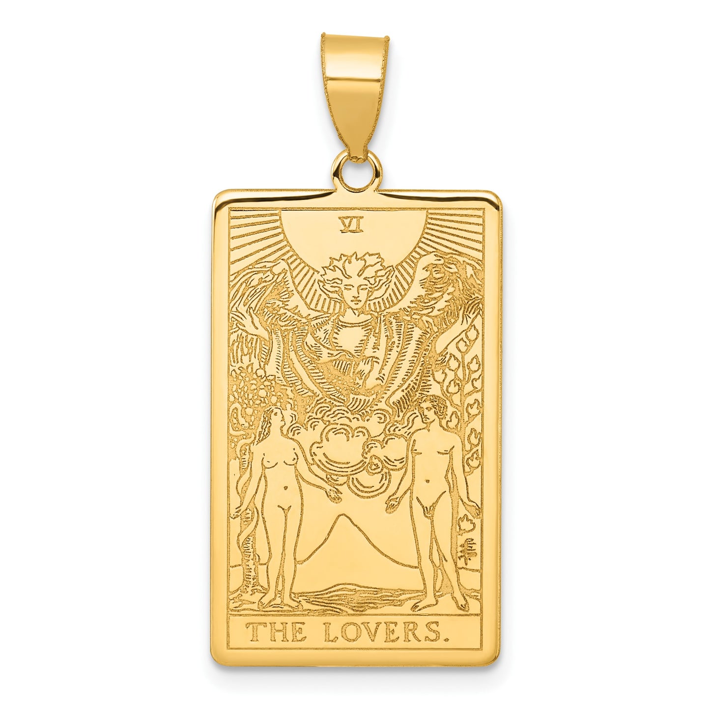 14ky The Lovers Tarot Card Pendant