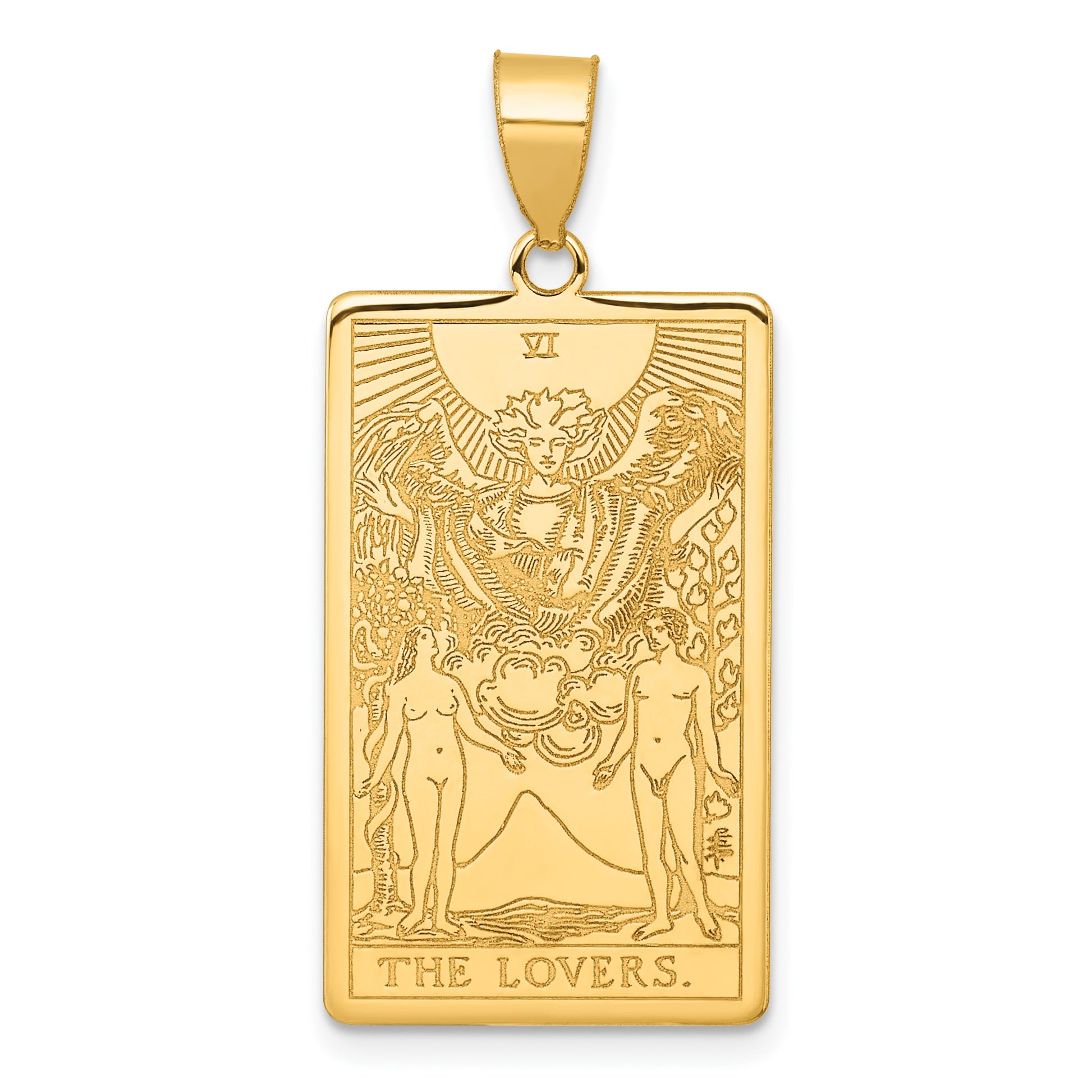 14ky The Lovers Tarot Card Pendant