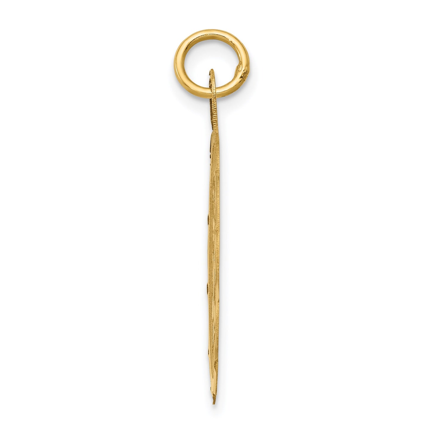 14k Girl Head on .011 Gauge 22mm Engravable Scalloped Disc Charm
