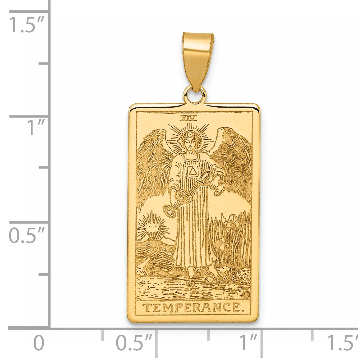 14ky Temperance Tarot Card Pendant