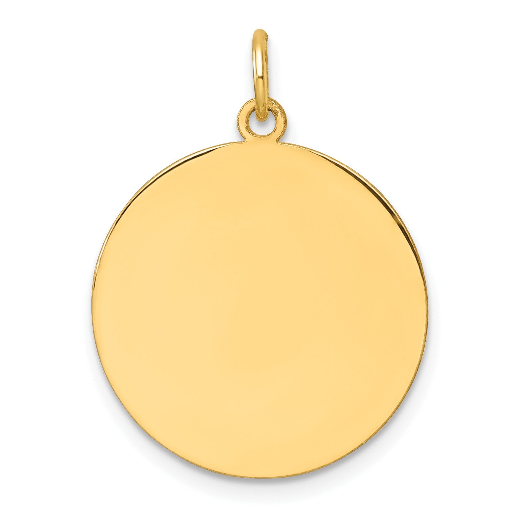 14k Plain .027 Gauge Round Engravable Disc Charm