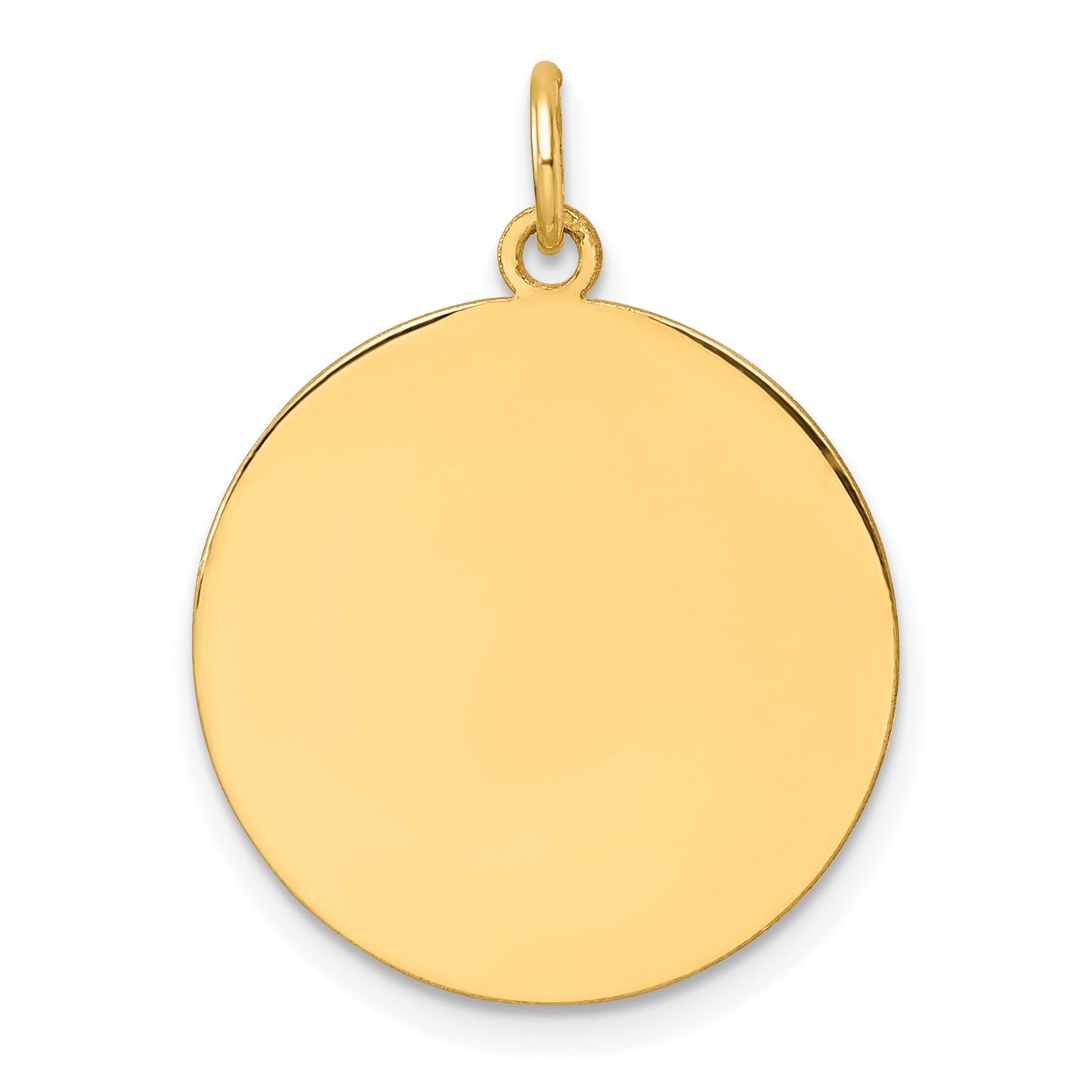 14k Plain .035 Gauge Round Engravable Disc Charm