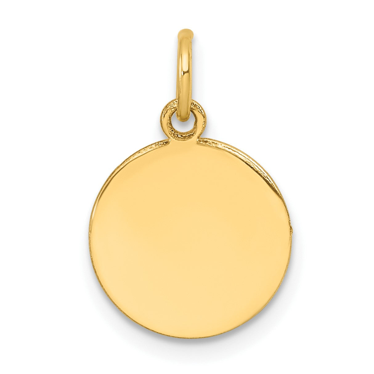 14k Plain .013 Gauge Round Engravable Disc Charm