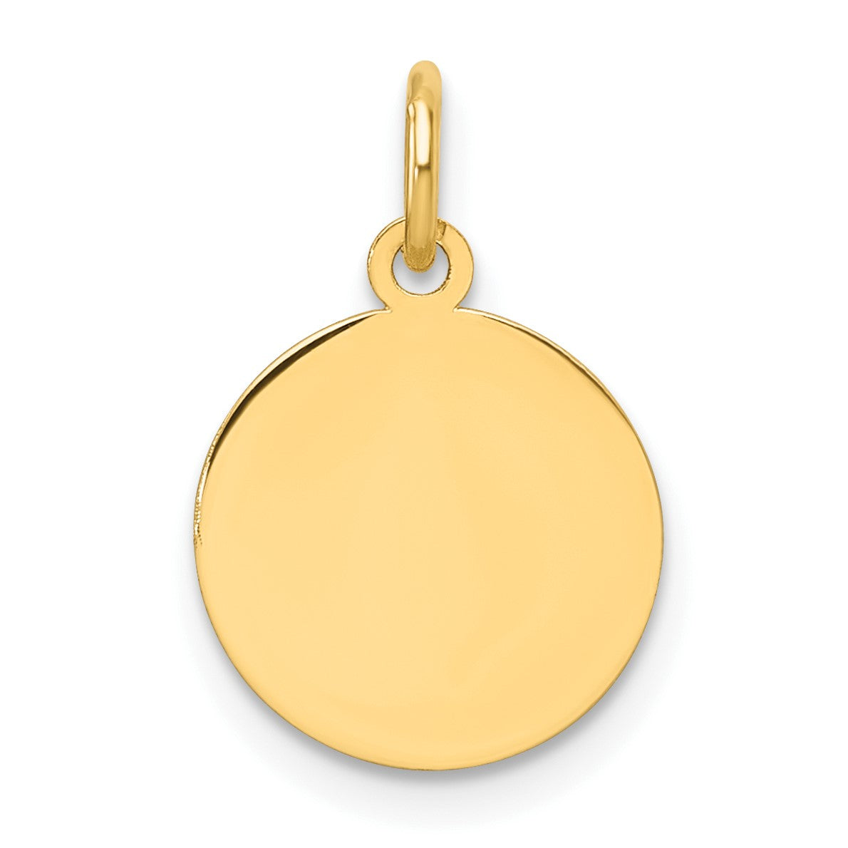 14k Plain .018 Gauge Round Engravable Disc Charm