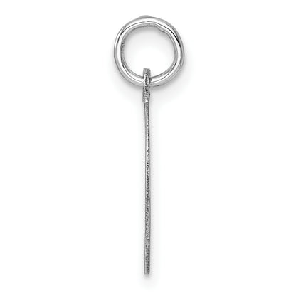 14k White Gold Plain .018 Gauge Round Engravable Disc Charm