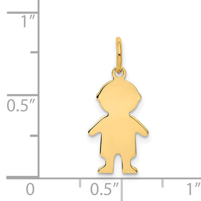 14k .011 Depth Engravable Boy Charm