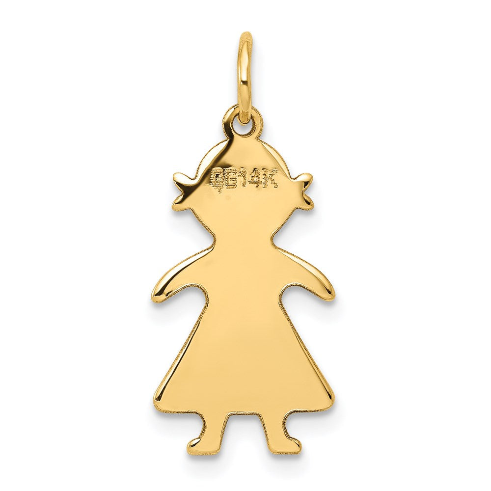 14k .011 Depth Engravable Girl Charm