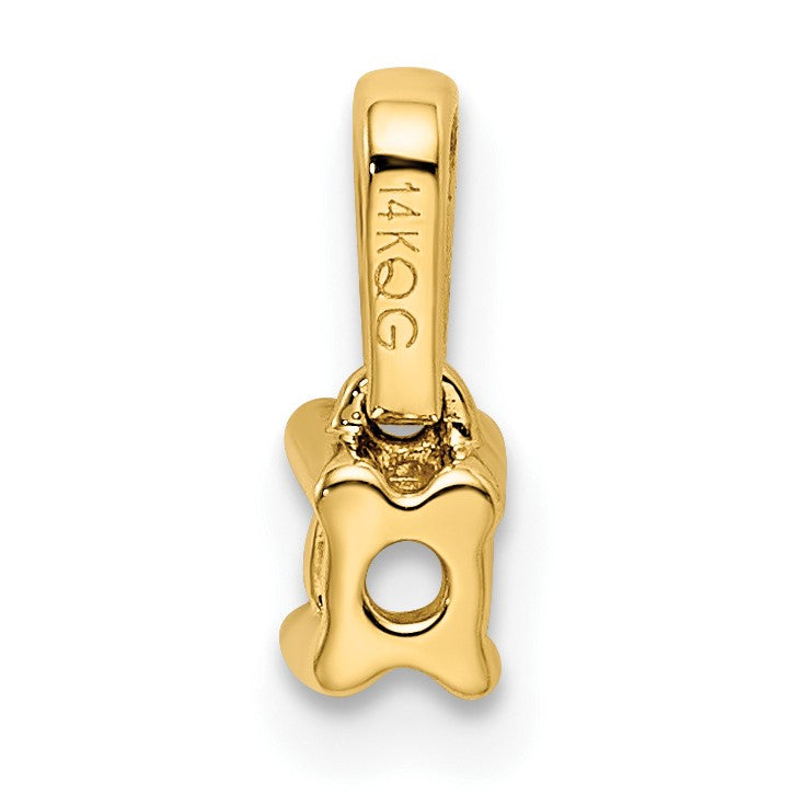 14K Family Jewelry Diamond Semi-Set Pendant