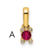 14K Family Jewelry Diamond Semi-Set Pendant