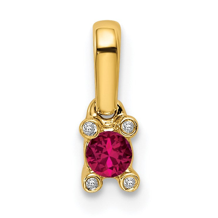 14K Family Jewelry Diamond Semi-Set Pendant