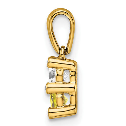14KY Family Jewelry Diamond Semi-Set Pendant