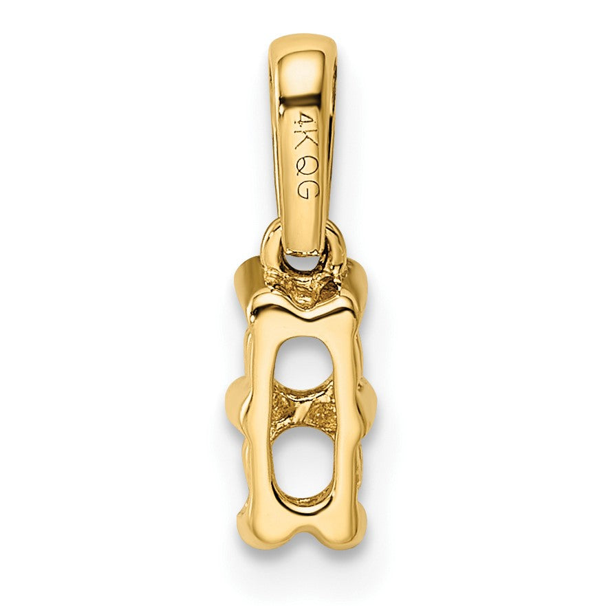 14KY Family Jewelry Diamond Semi-Set Pendant