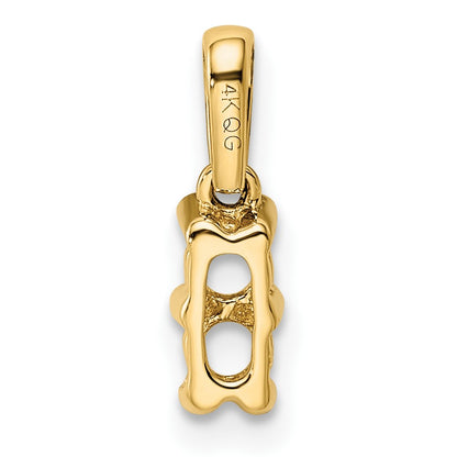 14KY Family Jewelry Diamond Semi-Set Pendant