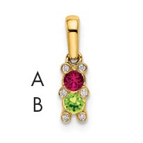 14KY Family Jewelry Diamond Semi-Set Pendant