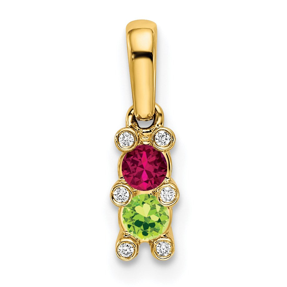 14KY Family Jewelry Diamond Semi-Set Pendant