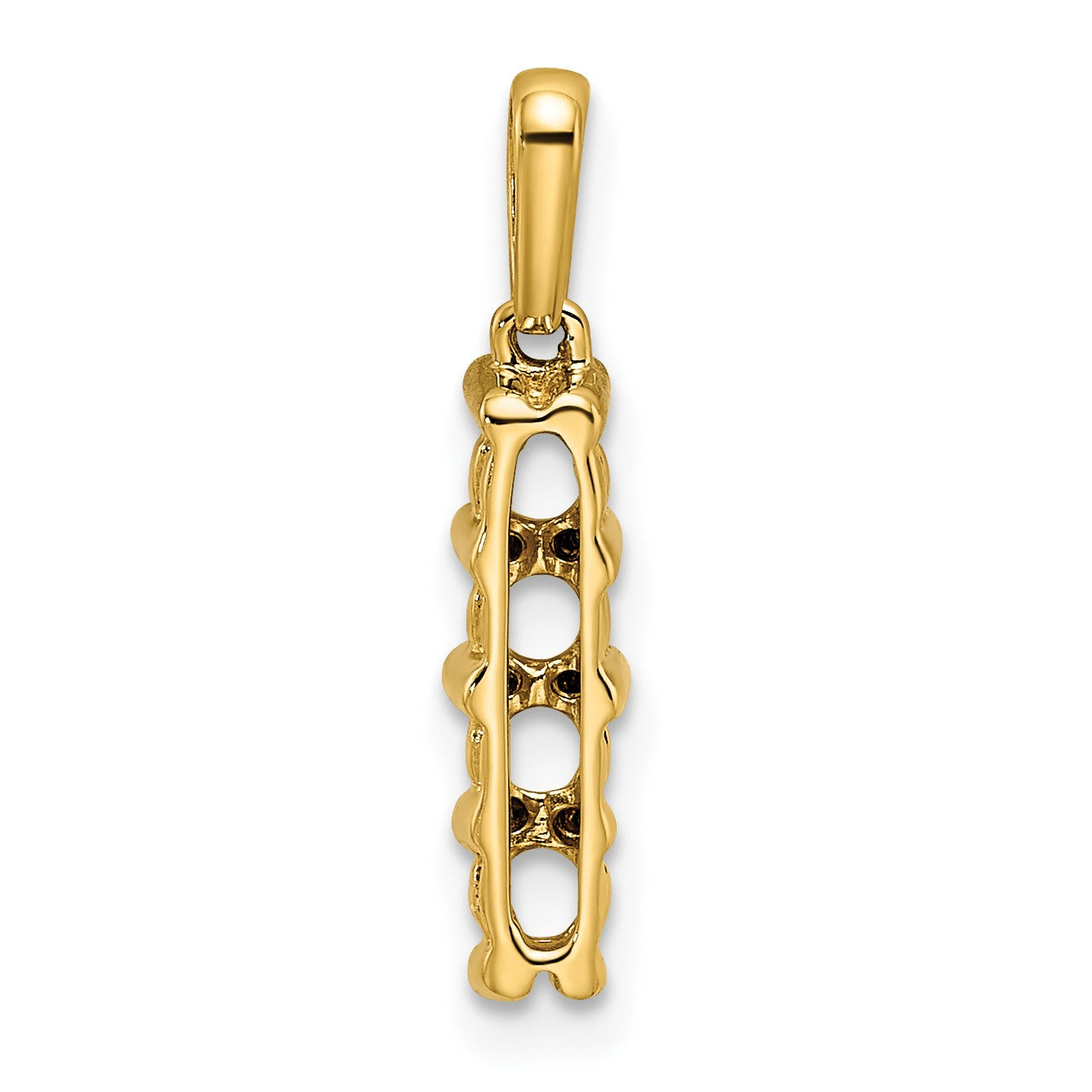 14K Family Jewelry Diamond Semi-Set Pendant