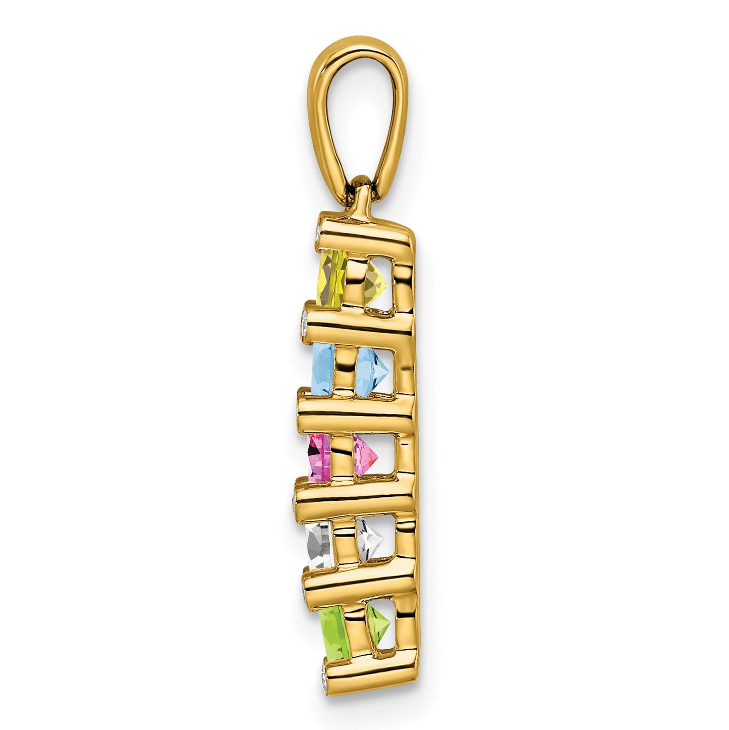 14K Family Jewelry Diamond Semi-Set Pendant