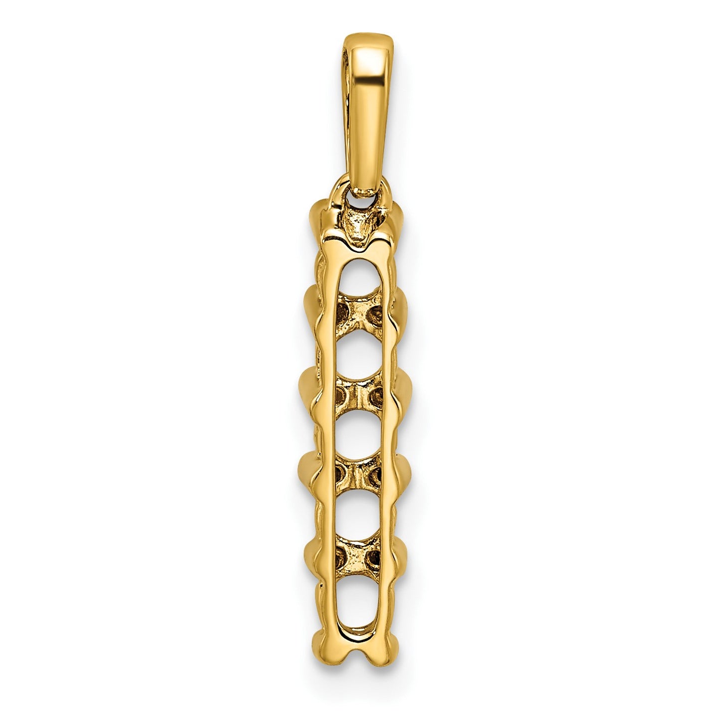 14K Family Jewelry Diamond Semi-Set Pendant
