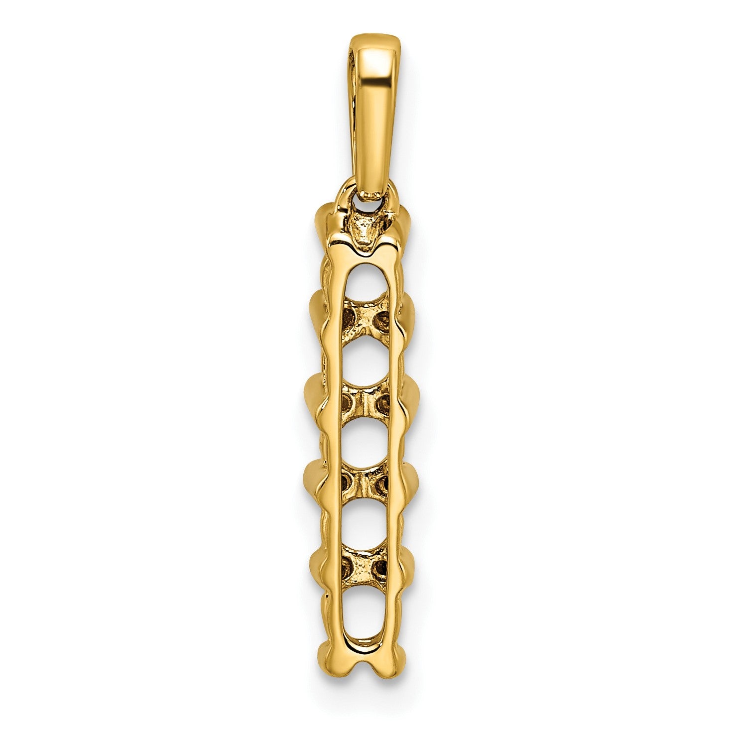 14K Family Jewelry Diamond Semi-Set Pendant