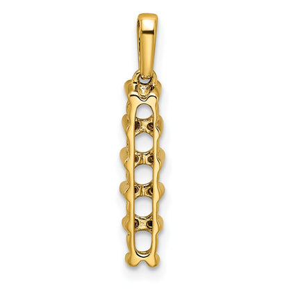 14K Family Jewelry Diamond Semi-Set Pendant