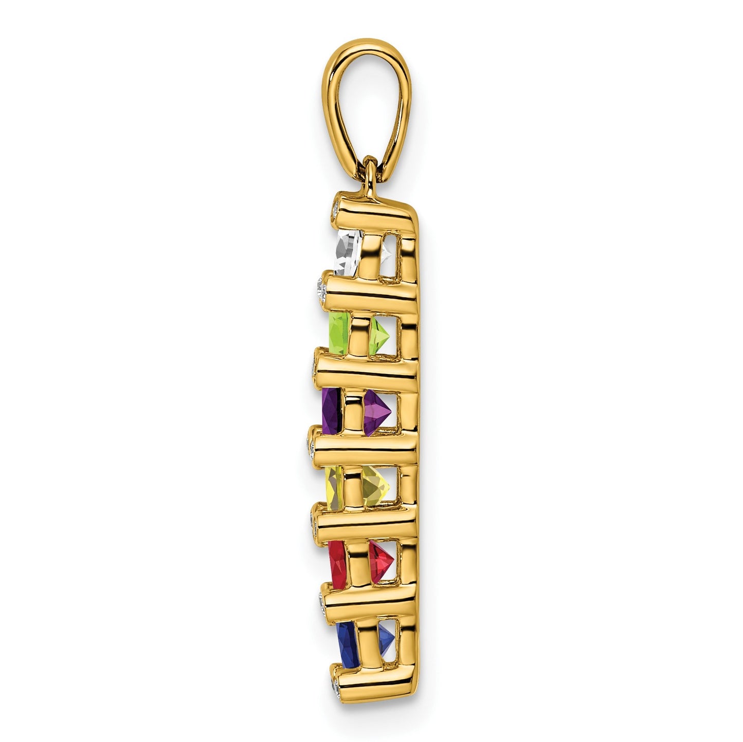 14K Family Jewelry Diamond Semi-Set Pendant