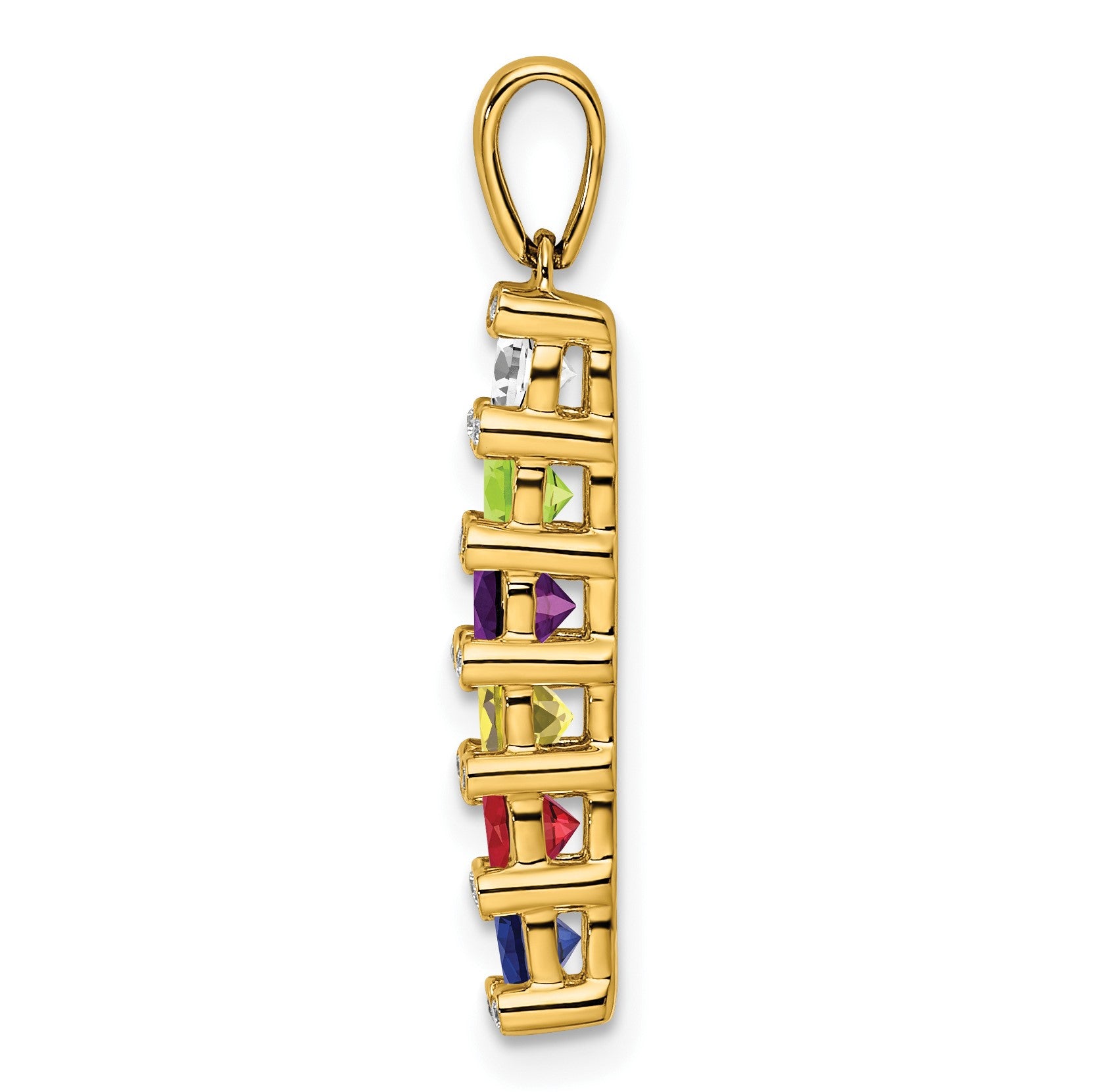 14K Family Jewelry Diamond Semi-Set Pendant