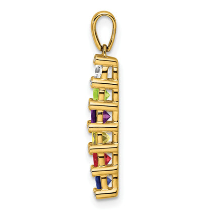 14K Family Jewelry Diamond Semi-Set Pendant