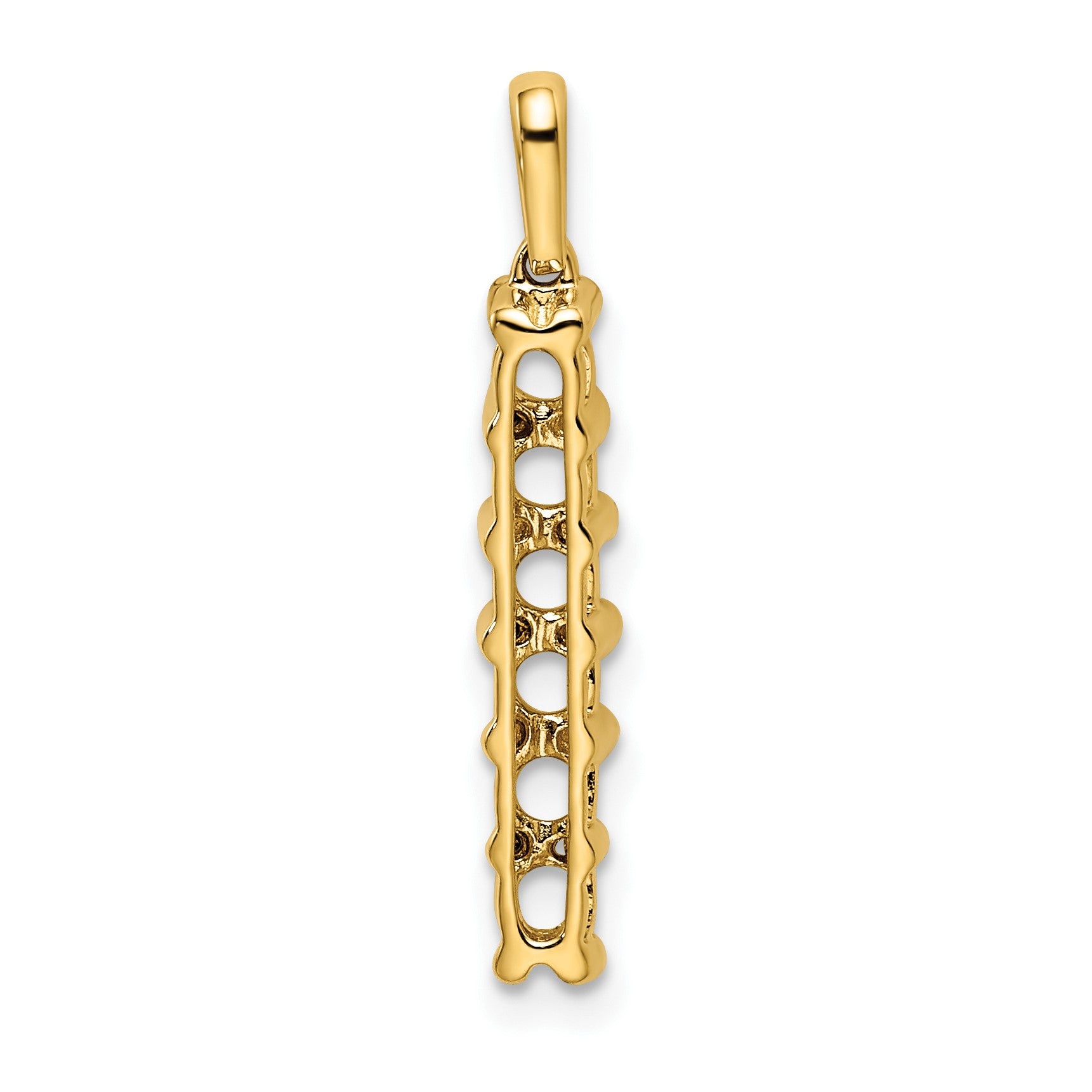 14K Family Jewelry Diamond Semi-Set Pendant