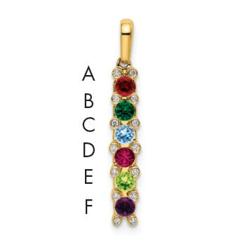 14K Family Jewelry Diamond Semi-Set Pendant