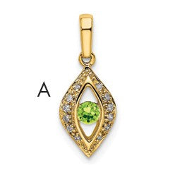 14K Family Jewelry Diamond Semi-Set Pendant
