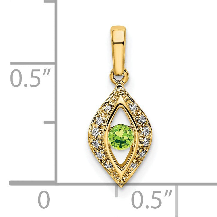 14K Family Jewelry Diamond Semi-Set Pendant