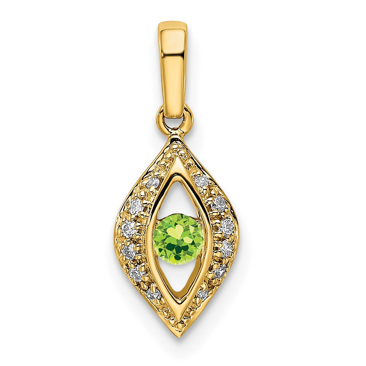 14K Family Jewelry Diamond Semi-Set Pendant
