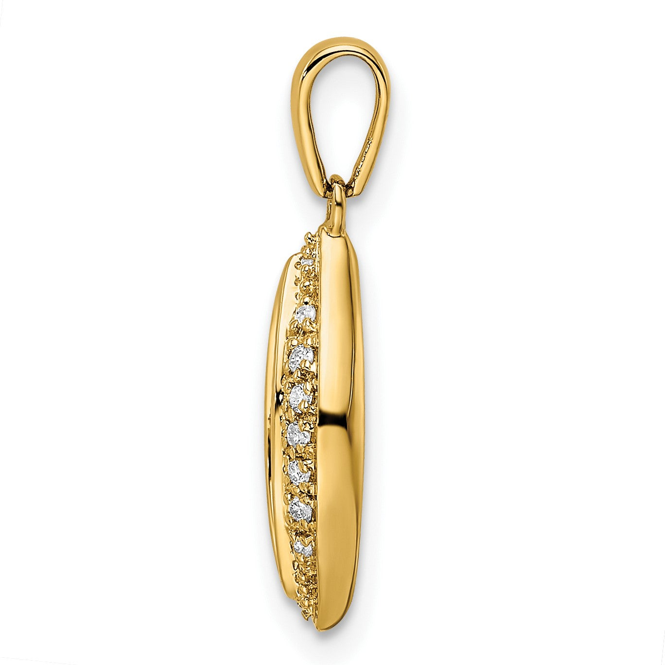 14K Family Jewelry Diamond Semi-Set Pendant
