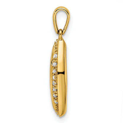 14K Family Jewelry Diamond Semi-Set Pendant