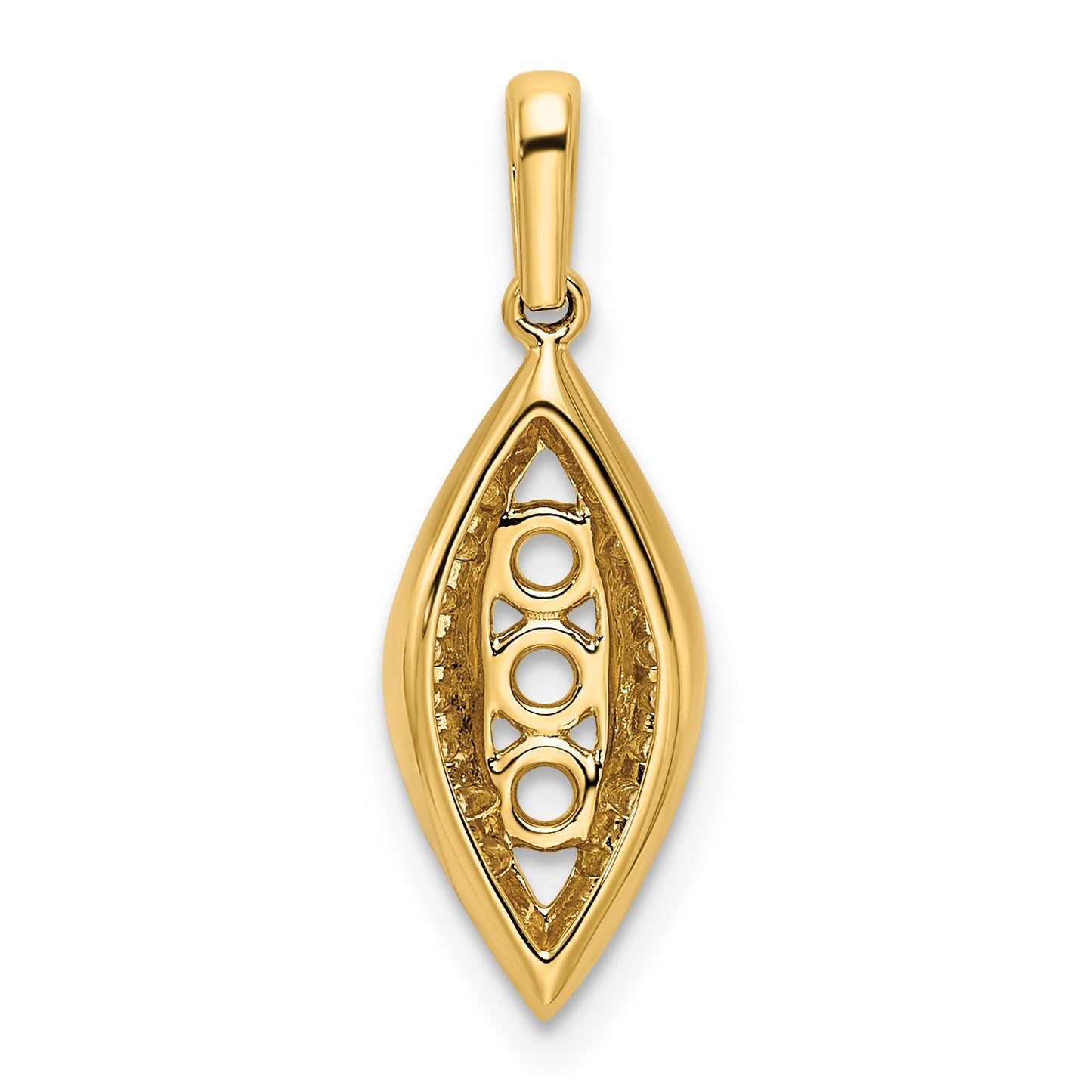14K Family Jewelry Diamond Semi-Set Pendant