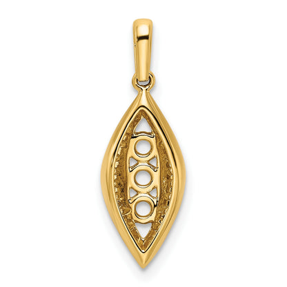 14K Family Jewelry Diamond Semi-Set Pendant