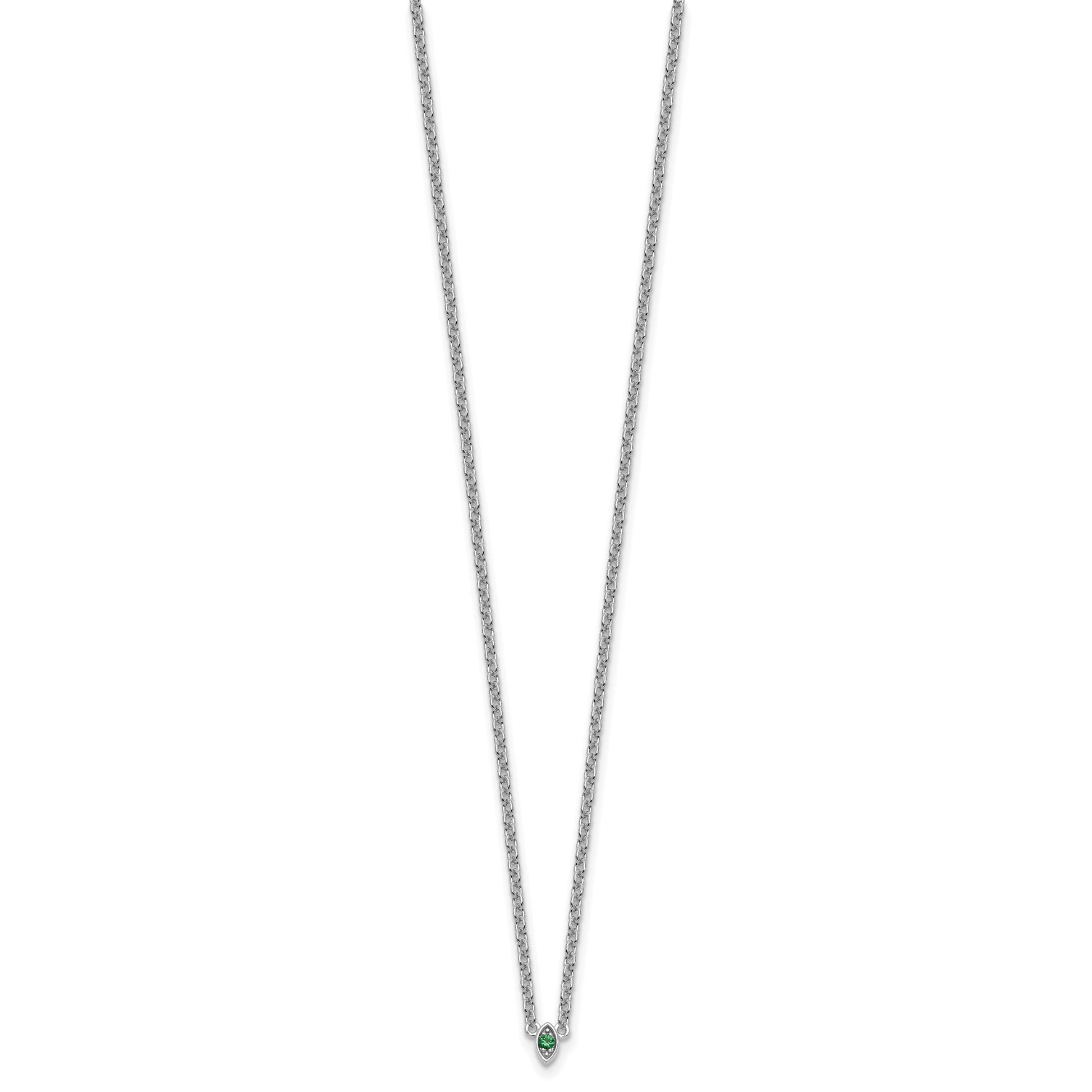 14k White Gold1 Birthstone Mother's Necklace Mounting