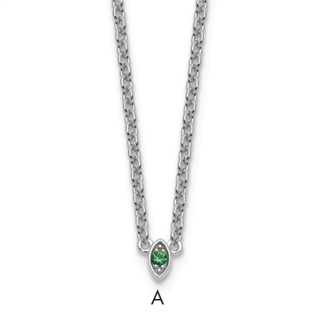 14k Yellow Gold1 Birthstone Mother's Necklace Mounting